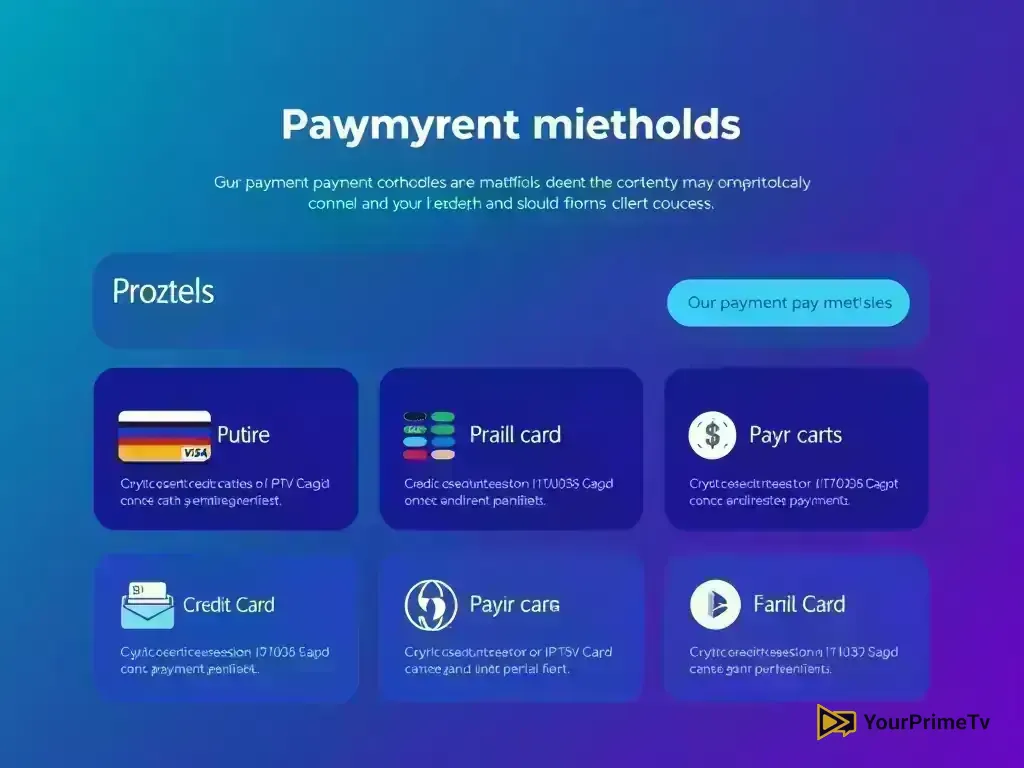 Overview of available payment methods for YourPrimeTv