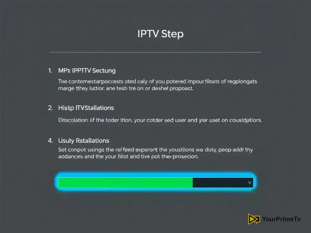 Step-by-step setup process for YourPrimeTv